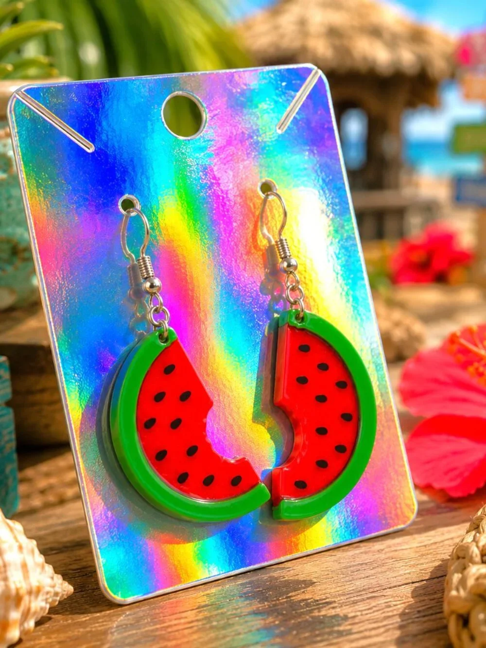 Watermelon Bite Earrings | Color Me Lit LLC
